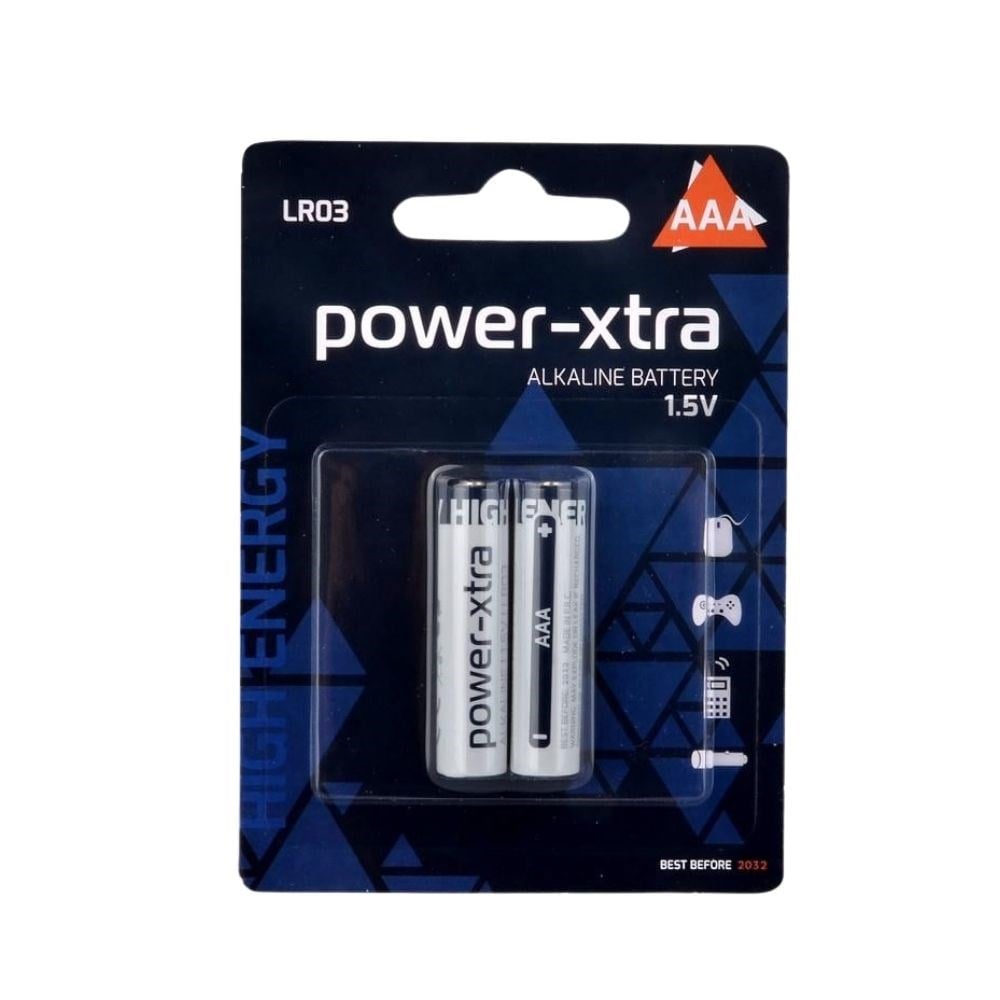Power-Xtra LR03/AAA Size Alkaline Pil - 2li Blister