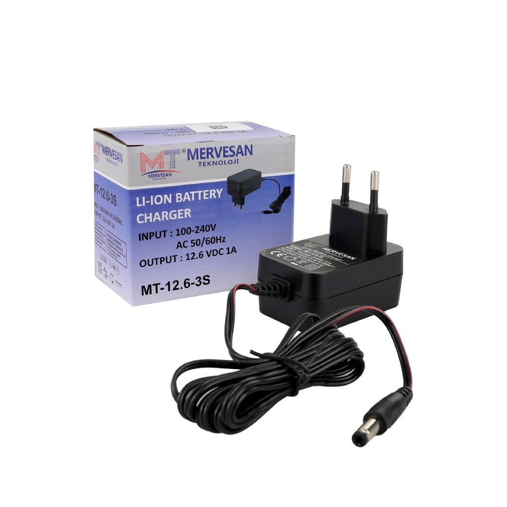 Mervesan MT-12.6-3S 12.6V 1.0Ah 12.6W Li-İon / Li-Po Şarj cihazı