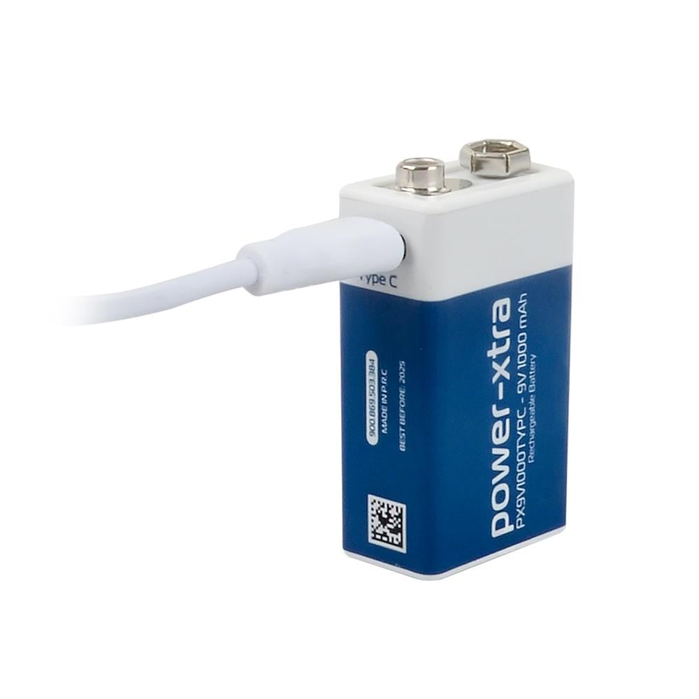 Power-Xtra PX9V1000TYPC - 9V - 1000 mAh Şarjlı Pil - Type C