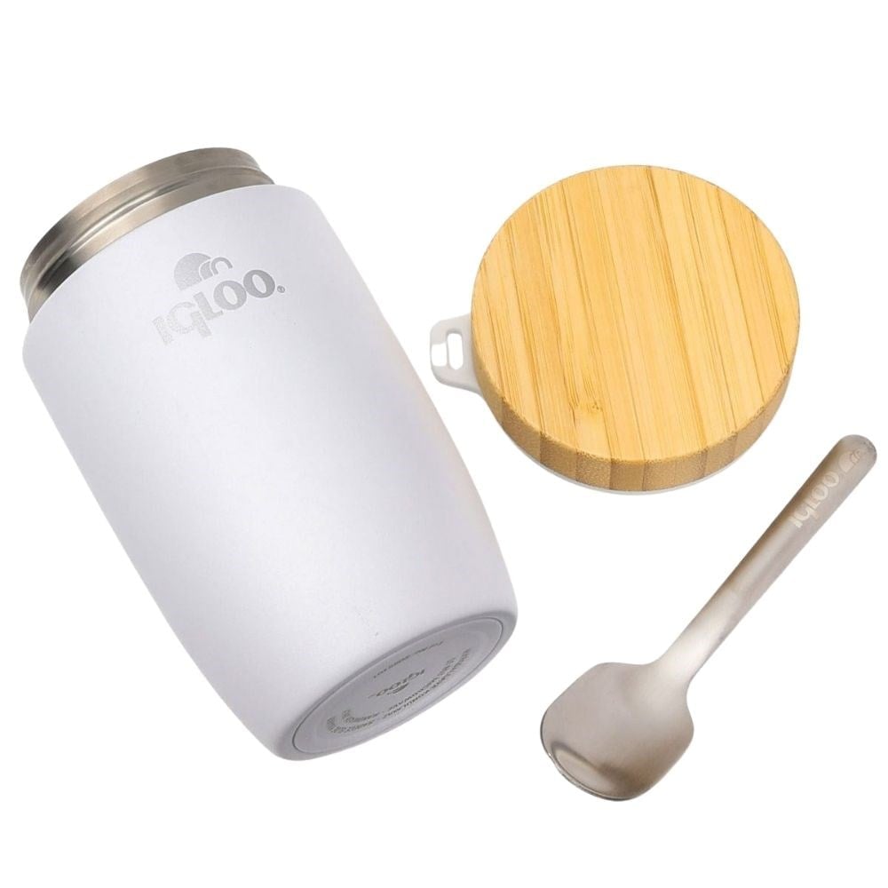 Igloo Bamboo Yemek Termosu 500ml-BEYAZ