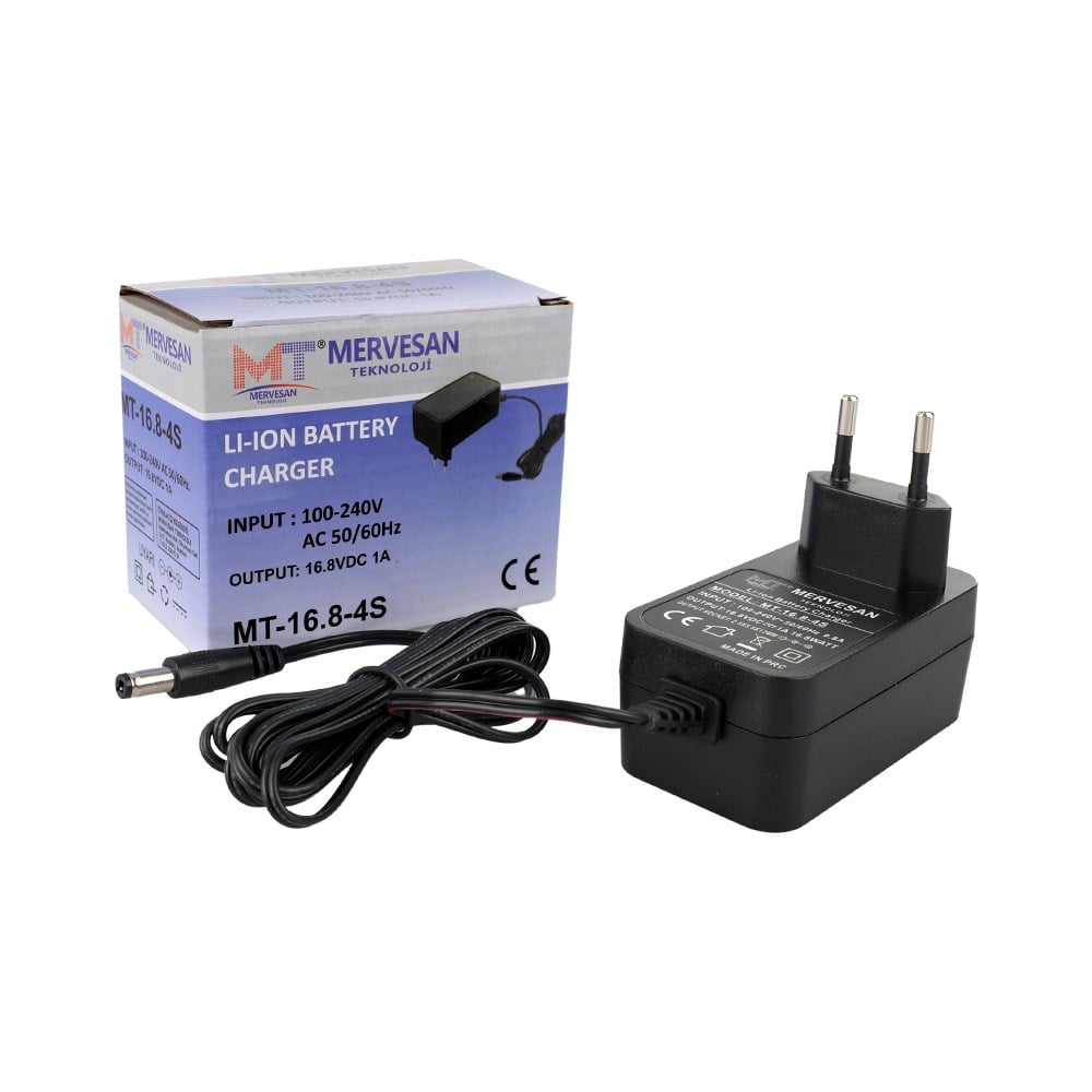 Mervesan MT-16.8-4S 16.8V 1.0Ah 16.8W Li-İon / Li-Po Şarj cihazı
