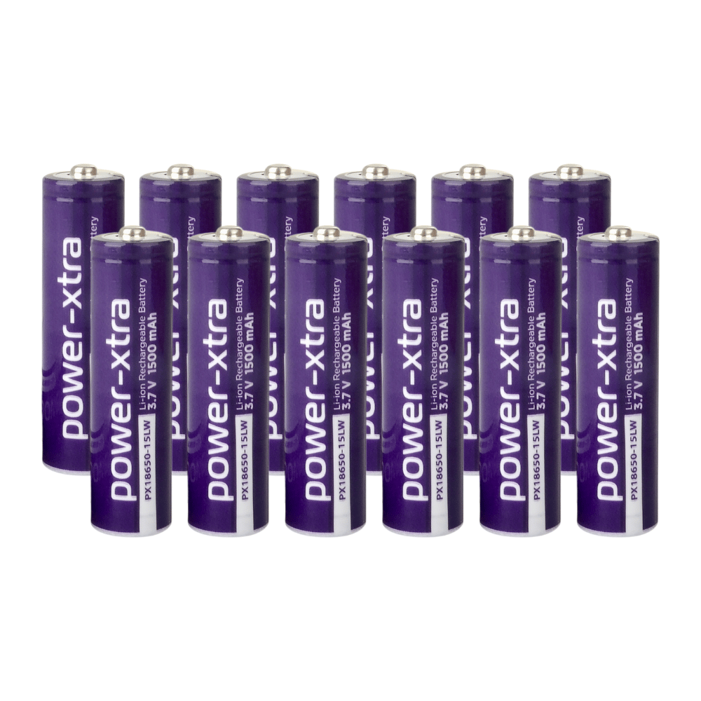 Power-Xtra 3.7V Li-ion 18650 1500 Mah Şarjlı Pil - Başlı - 0.5C 12 Li Paket