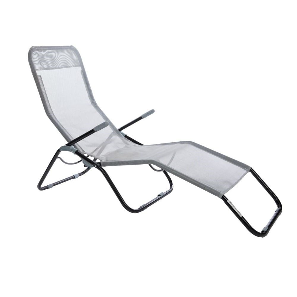 Andoutdoor Tumbona Katlanır Şezlong-GRİ