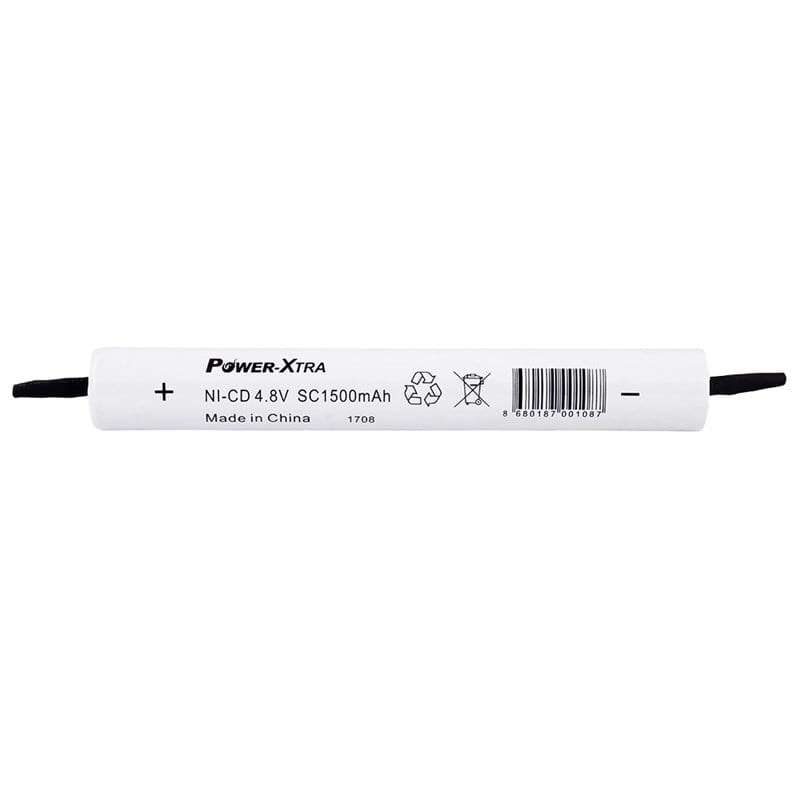 Power-Xtra 4.8V Ni-Cd SC 1500 Mah PVC Şarjlı Pil