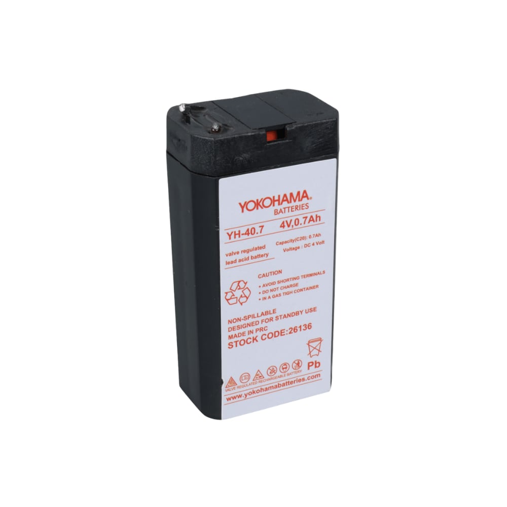 Yokohama YH-40.7 4V 700 mAh Bakımsız Işıldak Aküsü