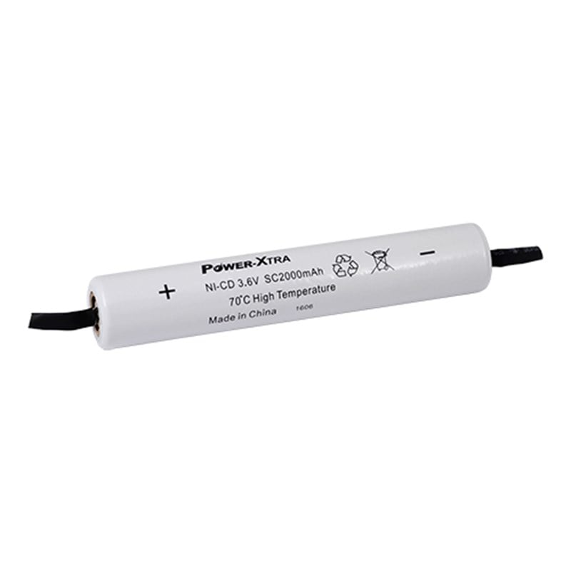 Power-Xtra 3.6V Ni-Cd SC 2000 Mah 70 Derece Şarjlı Pil