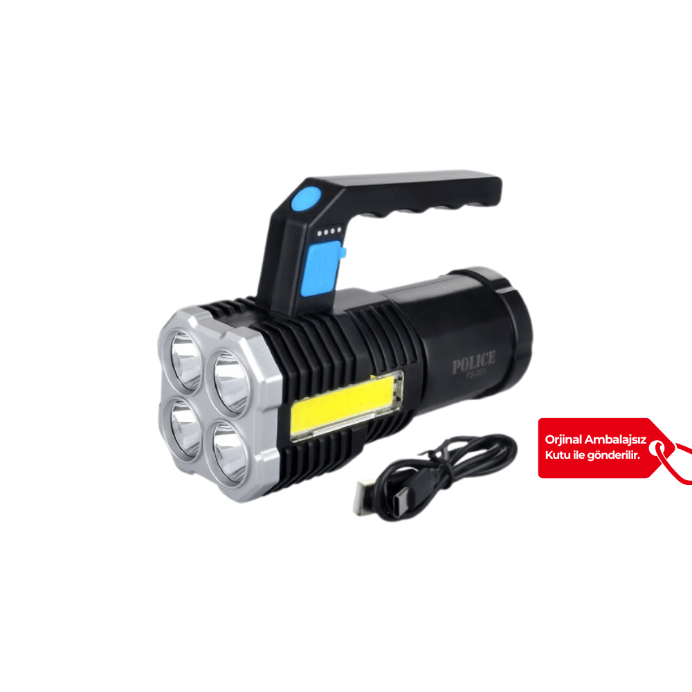 Police PS-353 Power+Cob Ledli Şarjlı El Feneri - K