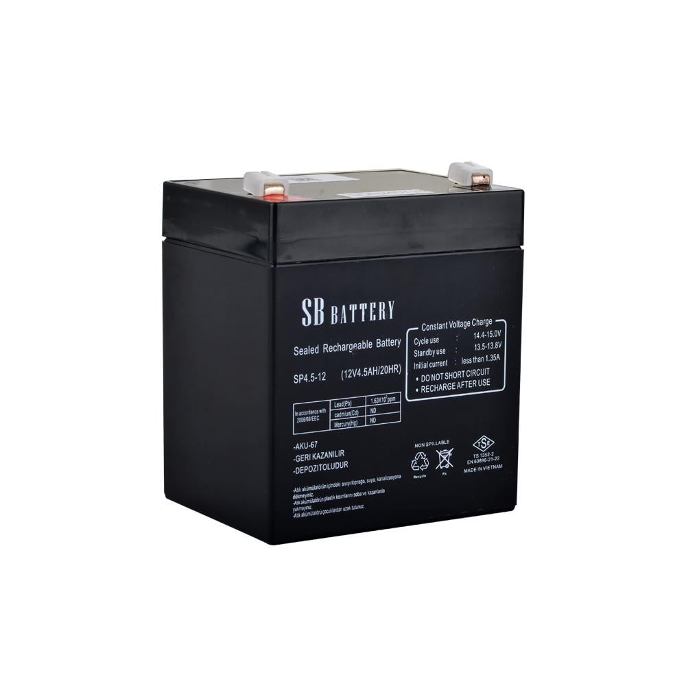 SB SP4.5-12 12V 4.5 Ah Bakımsız Kuru Akü