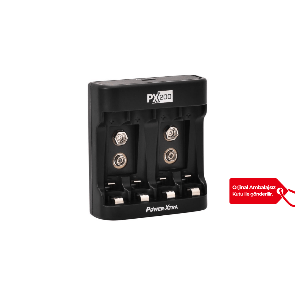 Power-Xtra PX200 - Ni-Mh-Ni-Cd AA-AAA-9V Şarj Cihazı - K