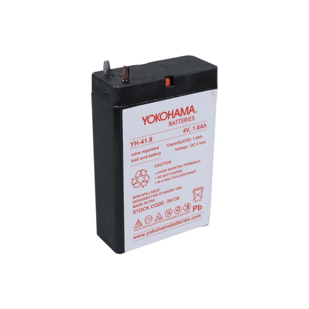 Yokohama YH-41.8 4V 1800 mAh Bakımsız Işıldak Aküsü