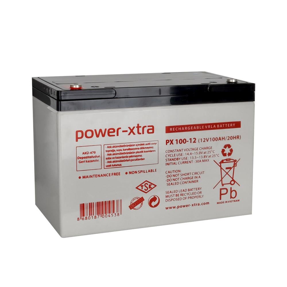 Power-Xtra 12V 100 Ah Bakımsız Kuru Akü