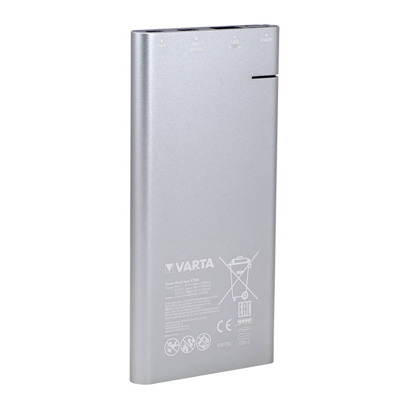Varta 57965 Slim Power Bank 6000 mAh Mobil Şarj Cihazı C USB