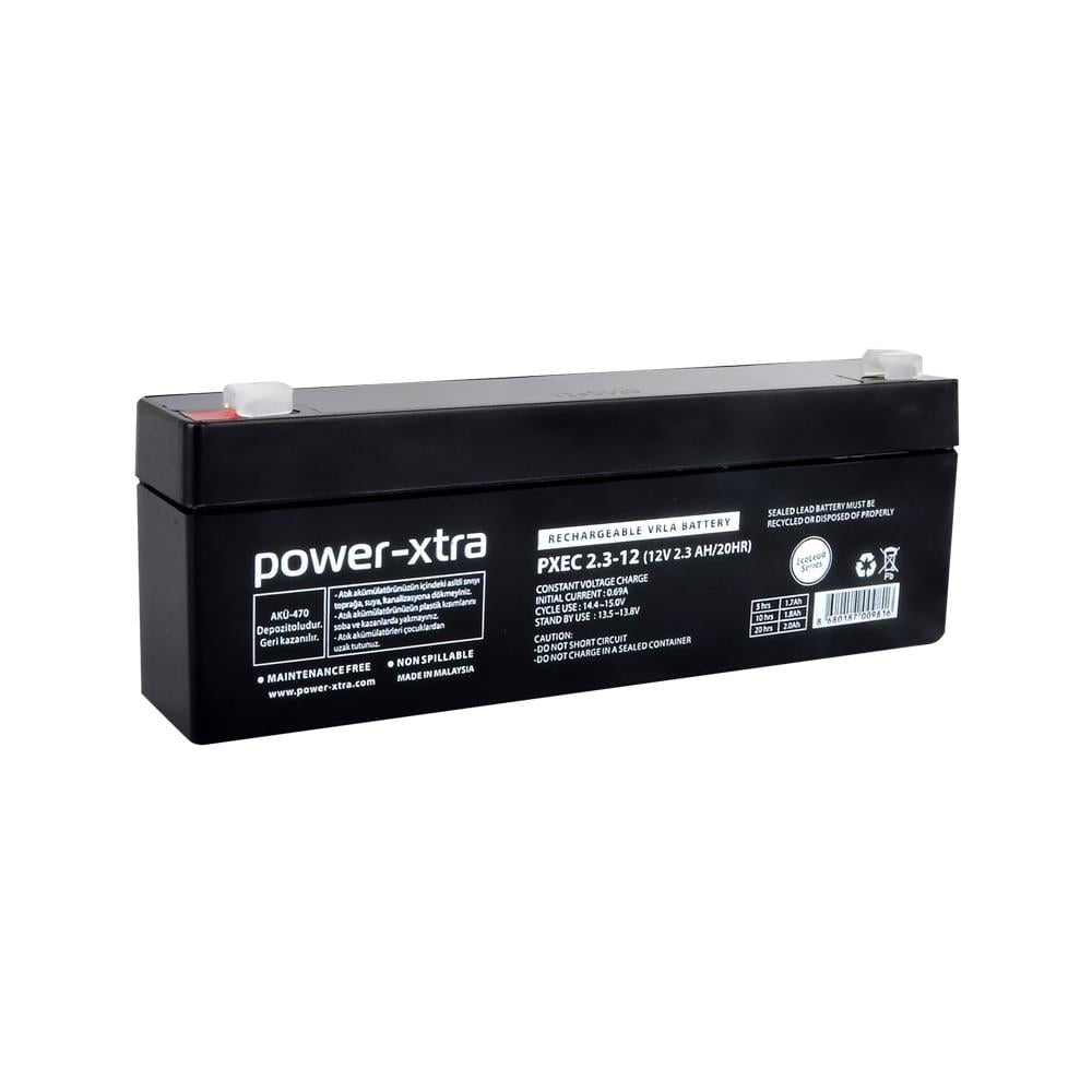 Power-Xtra EcoLead Series - PXEC2.3-12 - 12V 2.3 Ah Kuru Akü
