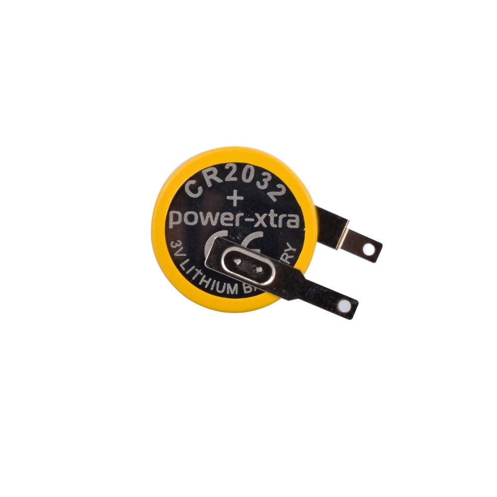 Power-Xtra CR2032-1F4DV - 3V Li-MnO2 - Lithium Buton Pil - 2 Pinli - Dikey