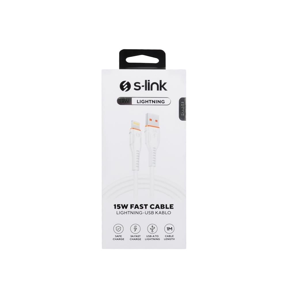 S-link SL-X242 1M 15W 3A Lightning Hızlı Data/Sarj Kablosu