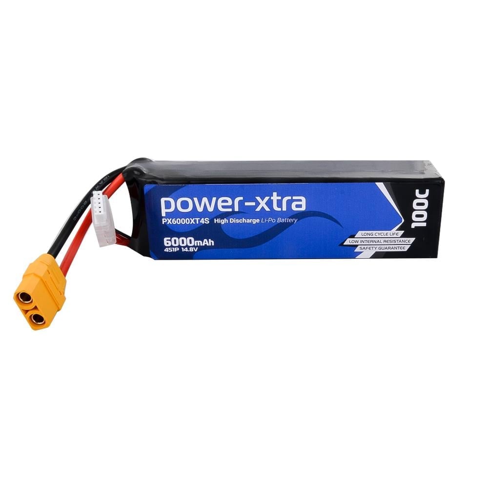 Power-Xtra PX6000XT4S - 4S1P - 14.8V 6000 mAh Li-Polymer Pil - 100C