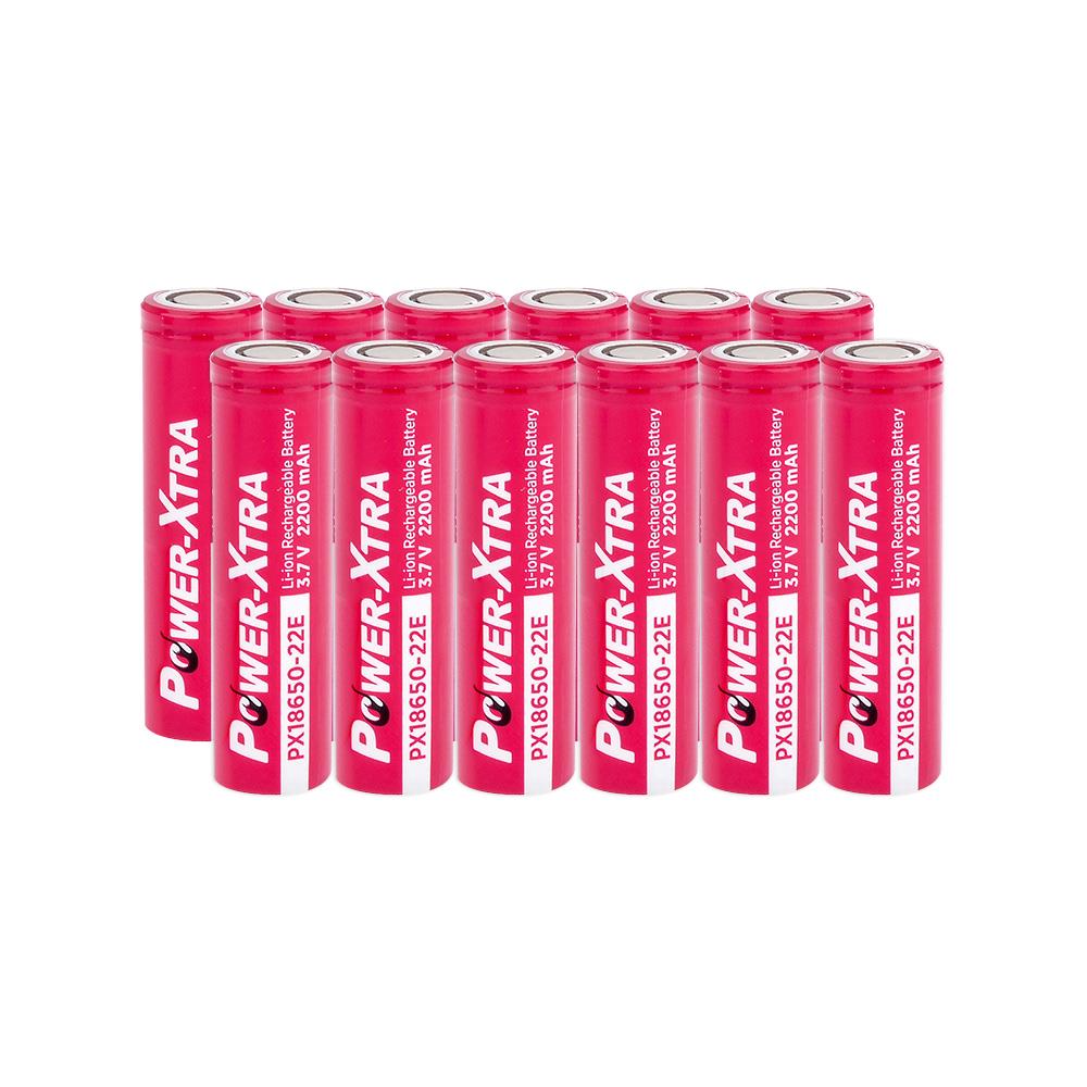 Power-Xtra PX18650-22E - 3.7V 2200 Mah Li-ion Şarjlı Pil - 5C 12 Li Paket