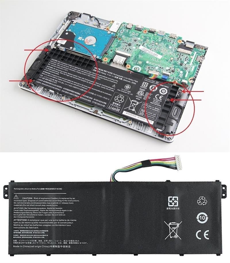 Acer Aspire E3-111 Notebook Bataryası - Pili / RETRO - Ver.2