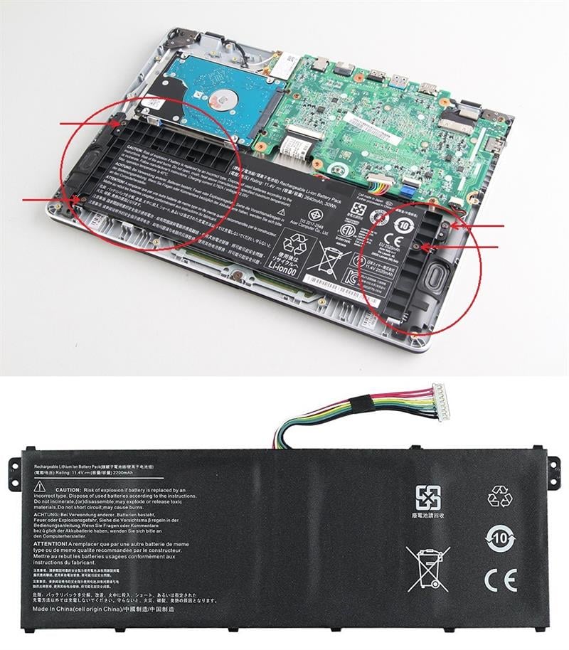 Acer Aspire E3-112, E3-112M Notebook Bataryası - Pili / RETRO - Ver.2