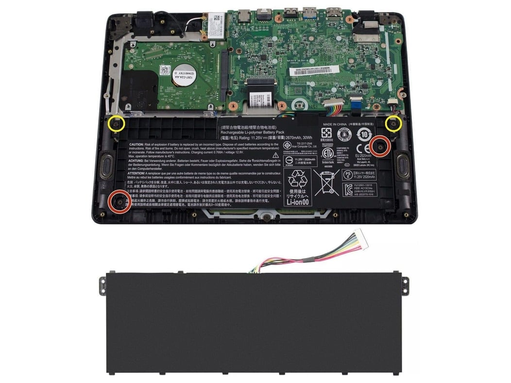 Acer Aspire ES1-111, ES1-111M Notebook Bataryası - Pili / FreeCell - Ver.2