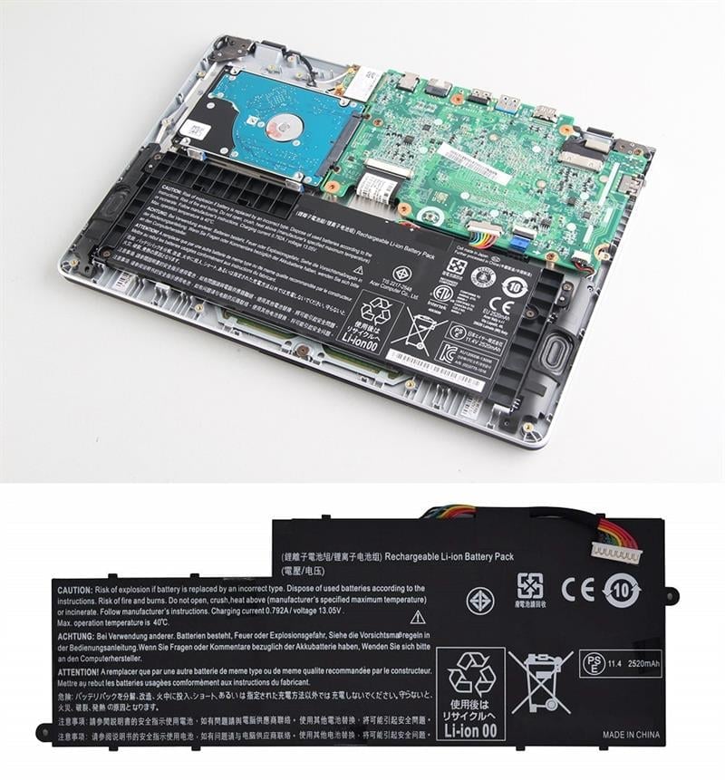 Acer Aspire ES1-111, ES1-111M Notebook Bataryası - Pili / RETRO - Ver.1