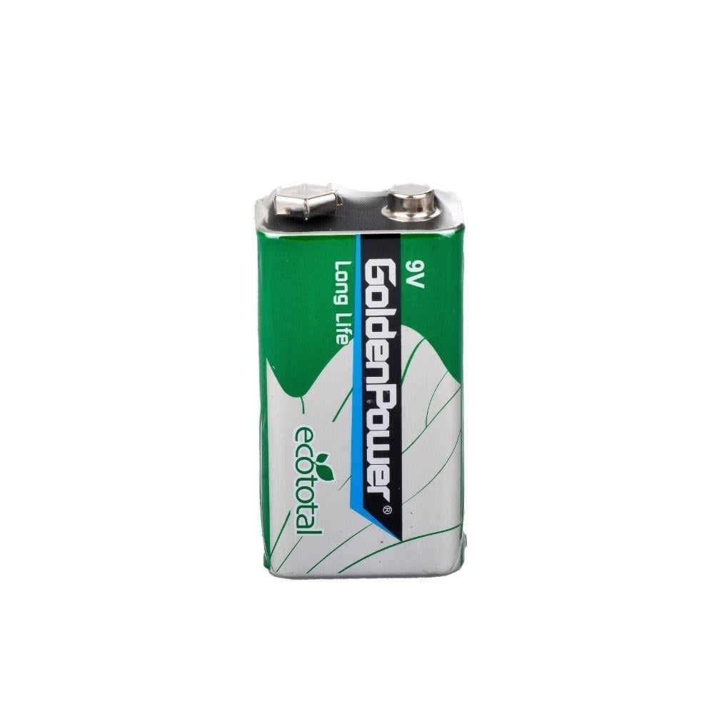 Golden Power 6F22/9V Size Zinc Manganez Pil - Tekli Shrink