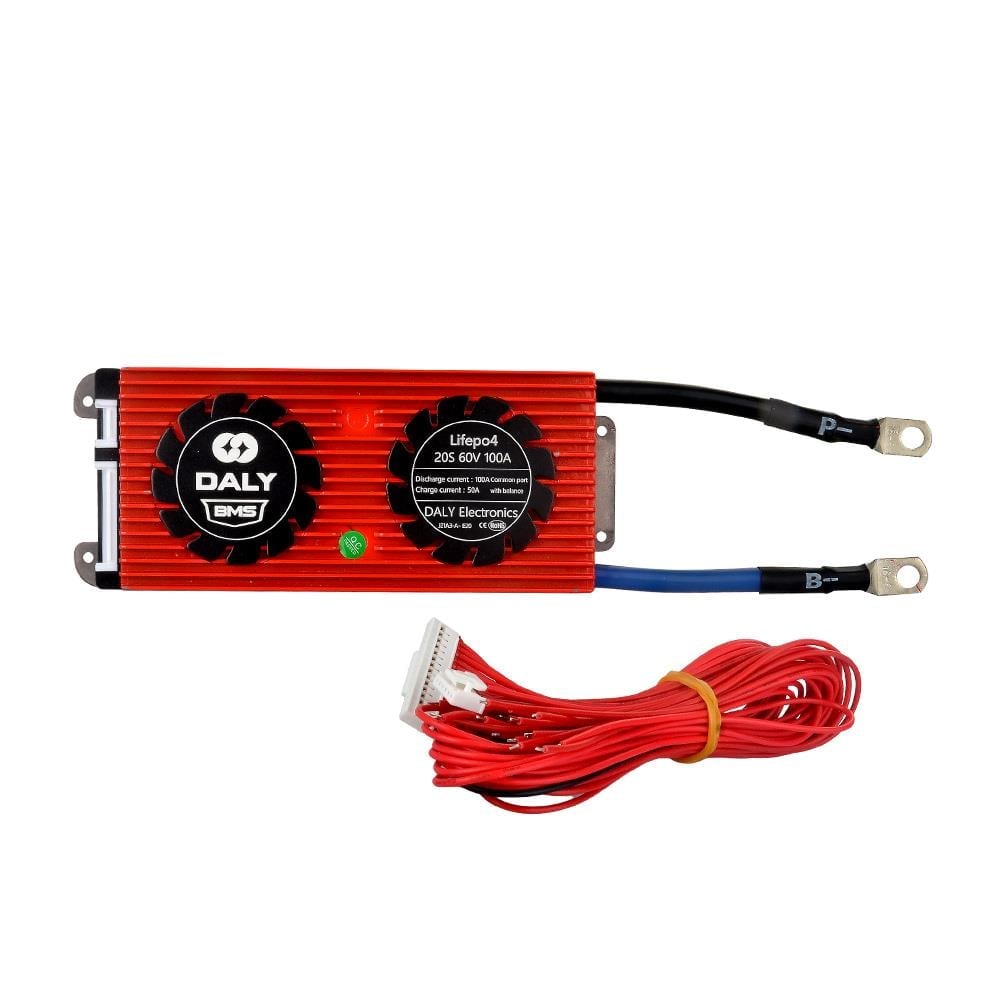 Daly - 20S - 64.0V 100A - LiFePO4  Balans BMS Ortak Port