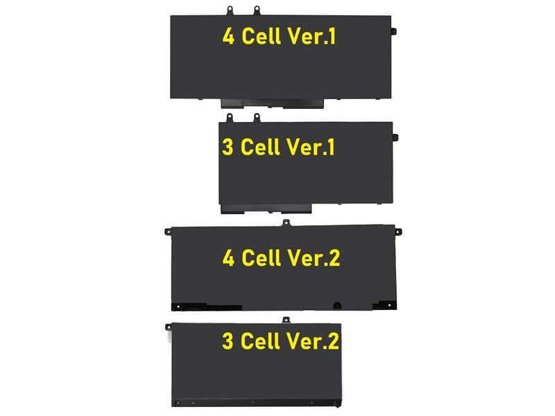 Dell Inspiron 7500 2-in-1 Notebook Bataryası - Pili / RETRO - 4 Cell - Ver.1
