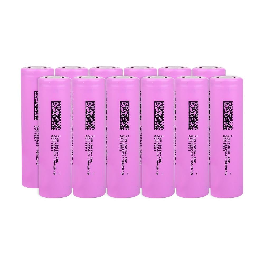 DMEGC INR18650-26E - 3.7V 2600 Mah Li-ion Şarjlı Pil - 7.5A 12 Li Paket