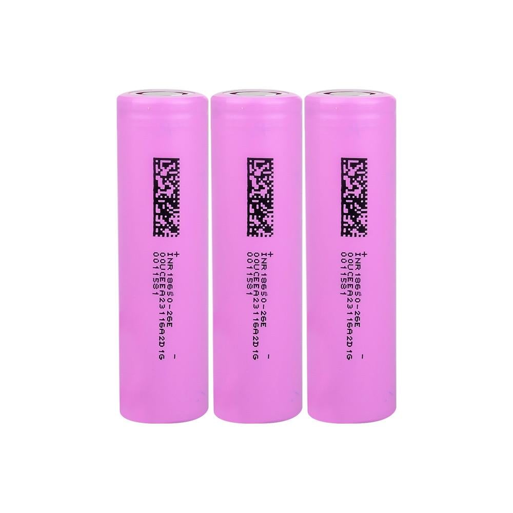 DMEGC INR18650-26E - 3.7V 2600 Mah Li-ion Şarjlı Pil - 7.5A 3 Lü Paket