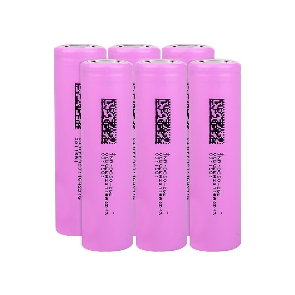 DMEGC INR18650-26E - 3.7V 2600 Mah Li-ion Şarjlı Pil - 7.5A 6 Lı Paket