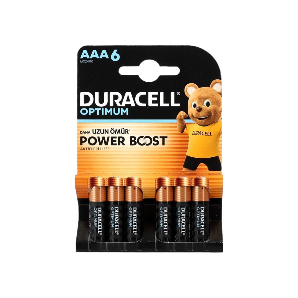 Duracell Optimum Power Boost AAA İnce Kalem Pil 6lı