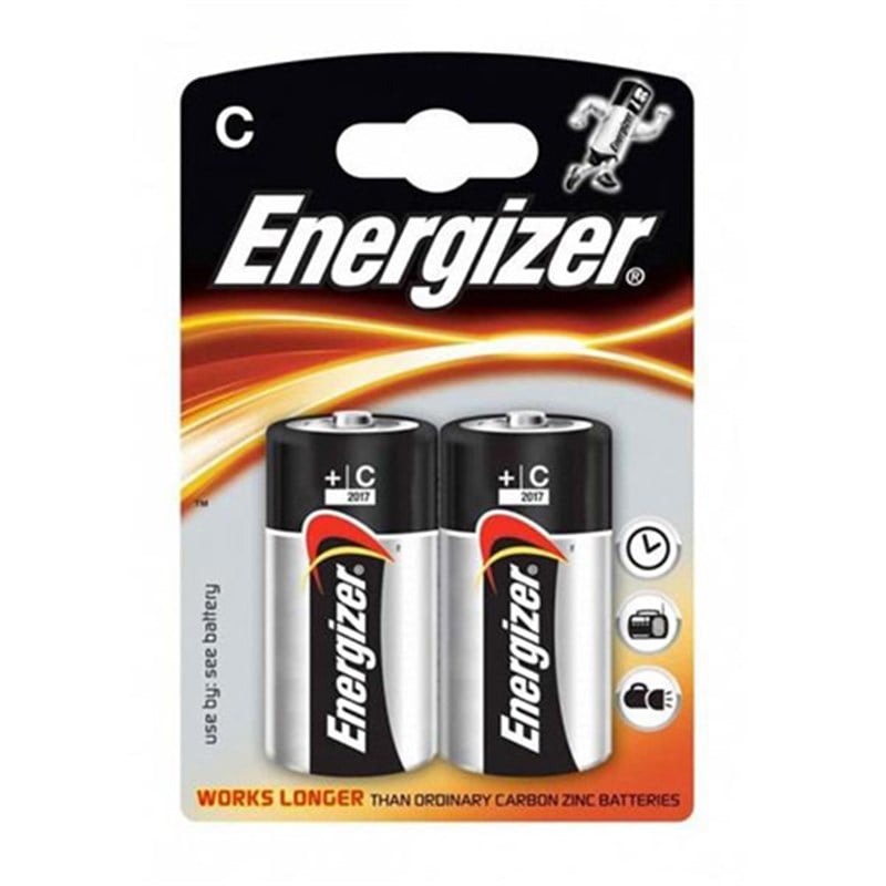 Energizer Power Alkalin Orta Boy Pil C Size 2Li Blister