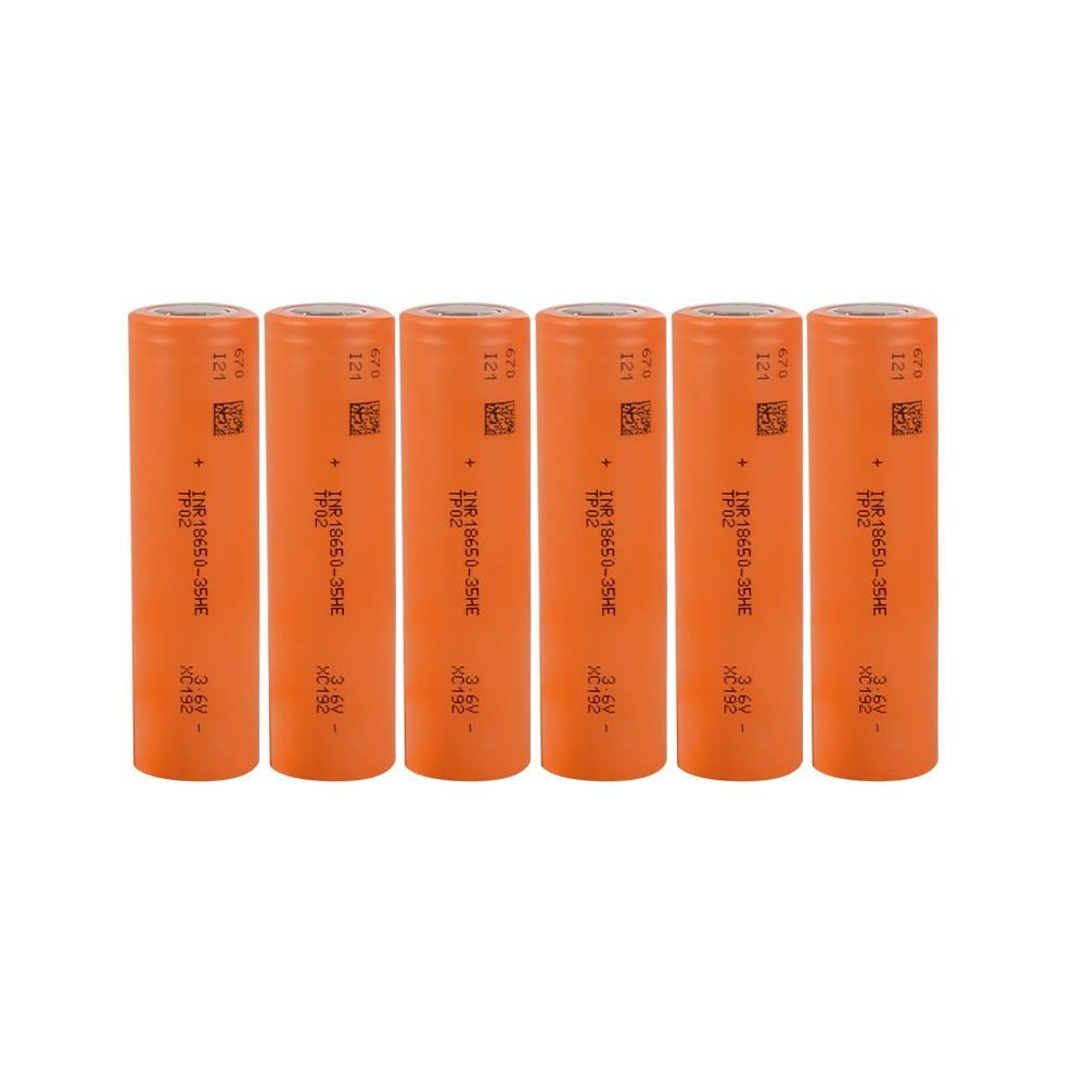 Tenpower INR18650-35HE - 3.7V 3500 Mah Li-ion Şarjlı Pil - 10A 6 Lı Paket