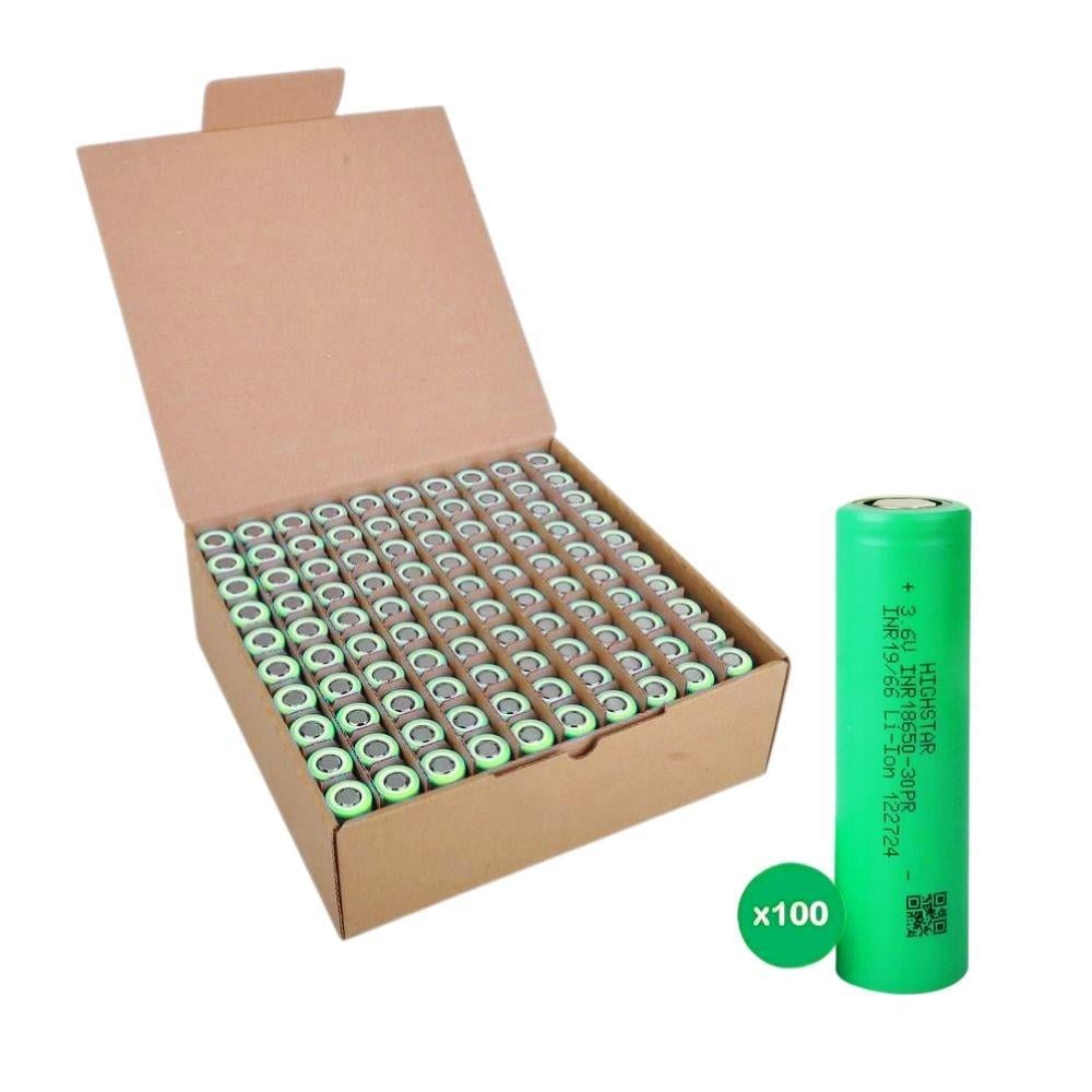 Highstar - ISR18650-3000PR - 3.7V 3000 Mah Li-ion Şarjlı Pil - 30A 100 Lü Paket