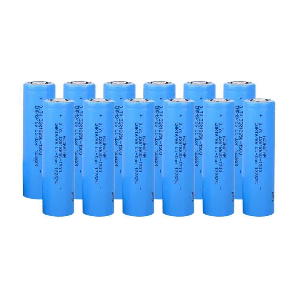 Highstar - ISR18650-1500 - 3.7V 1500 Mah Li-ion Şarjlı Pil - 30A 12 Li Paket