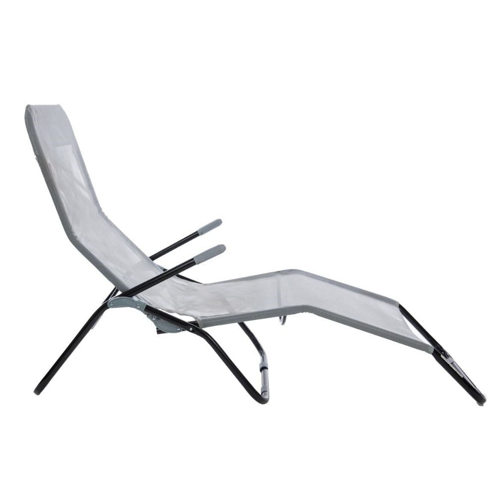 Andoutdoor Tumbona Katlanır Şezlong-GRİ