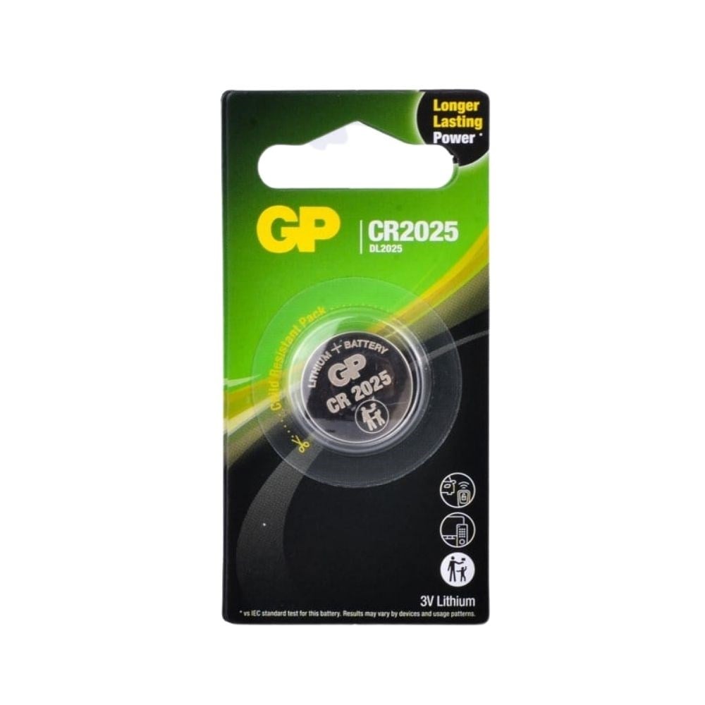 GP CR2025 - 3V Lithium - Lityum Düğme Pil - Tekli Blister