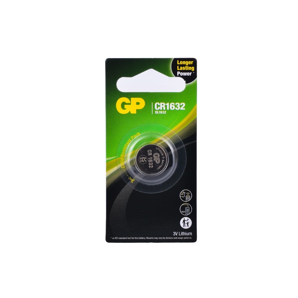 GP CR1632 - 3V Lithium - Lityum Düğme Pil - Tekli Blister