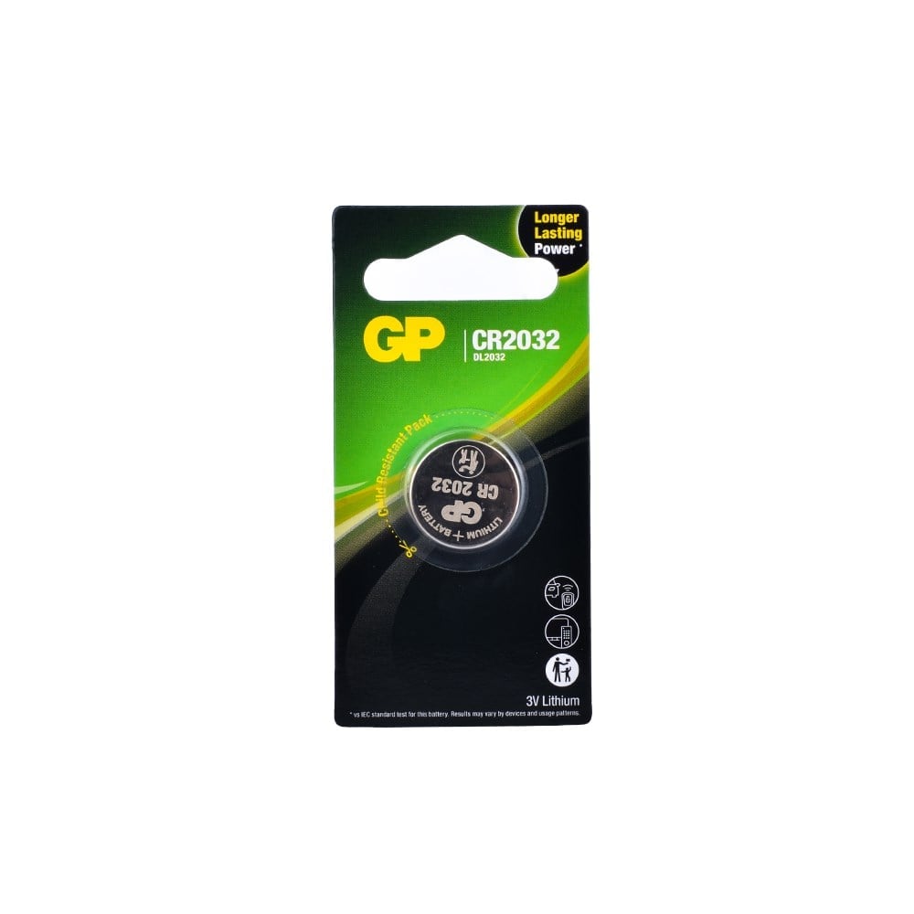 GP CR2032 - 3V Lithium - Lityum Düğme Pil - Tekli Blister
