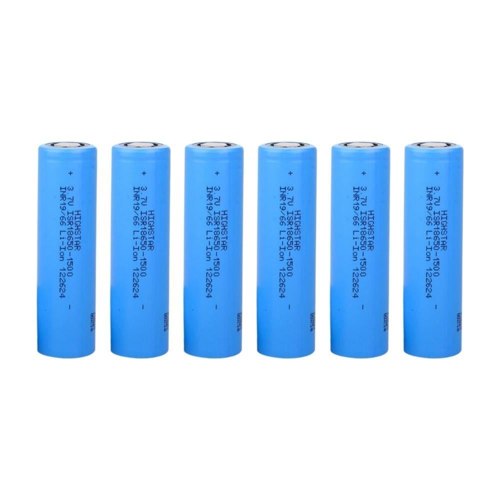 Highstar - ISR18650-1500 - 3.7V 1500 Mah Li-ion Şarjlı Pil - 30A 6 Lı Paket