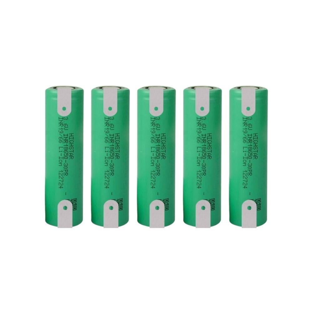 Highstar - ISR18650-3000PR - 3.7V 3000 Mah Li-ion Şarjlı Pil - 30A 5 Li (+ - Pinli)