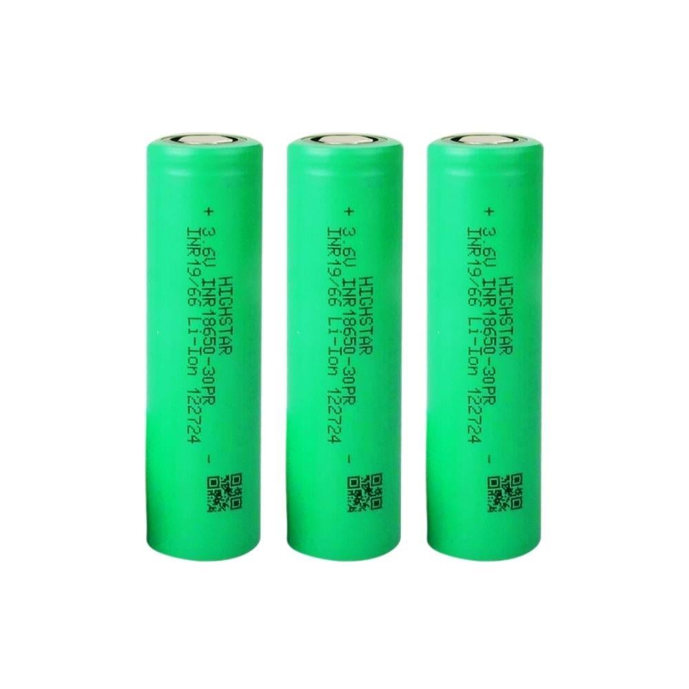 Highstar - ISR18650-3000PR - 3.7V 3000 Mah Li-ion Şarjlı Pil - 30A 3 Lü Paket