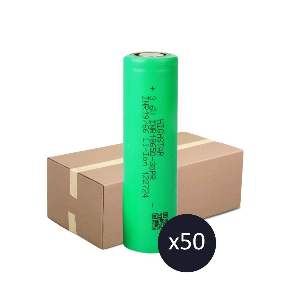 Highstar - ISR18650-3000PR - 3.7V 3000 Mah Li-ion Şarjlı Pil - 30A 50 Li Paket