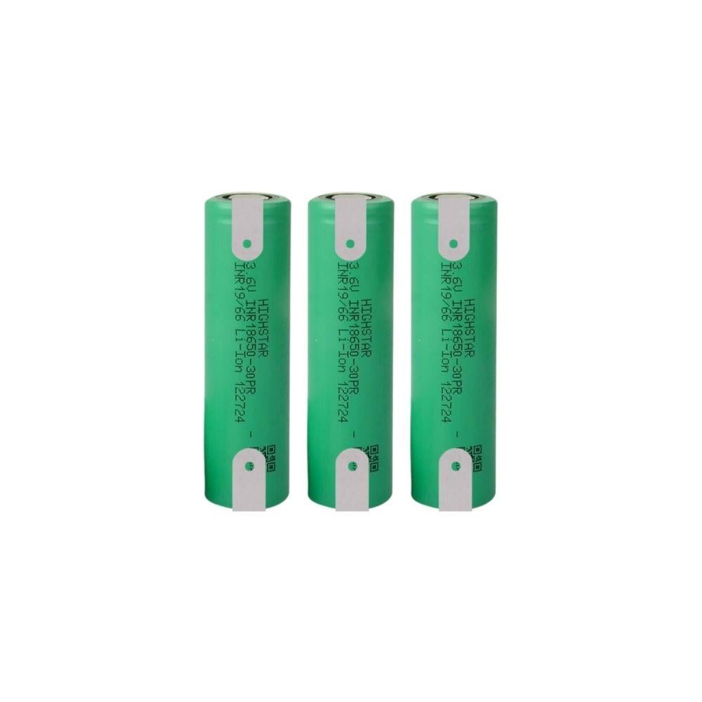 Highstar - ISR18650-3000PR - 3.7V 3000 Mah Li-ion Şarjlı Pil - 30A 3 Lü (+ - Pinli)