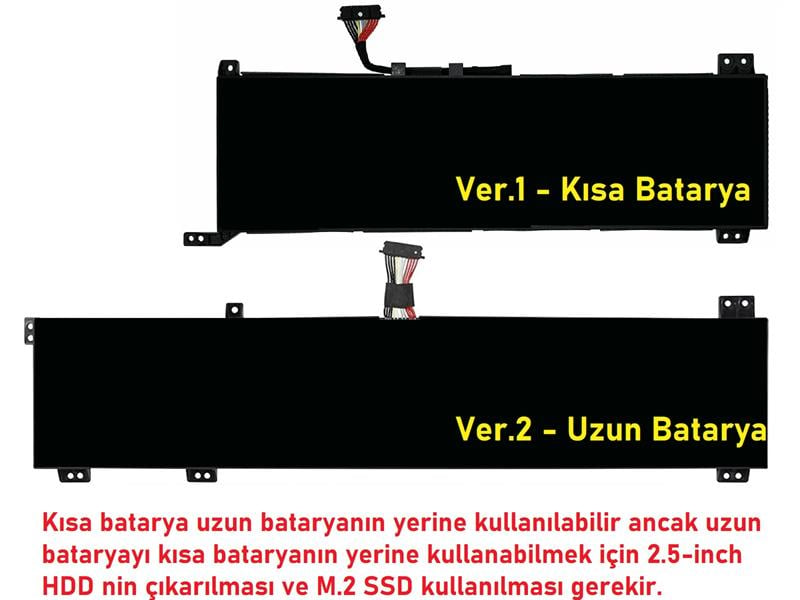 Lenovo Legion 5-15ARH05 Notebook Bataryası - Pili / RETRO - Ver.1