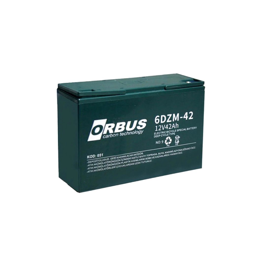 Orbus 6-DZM-42 12V 42 Ah Elektrikli Bisiklet Aküsü
