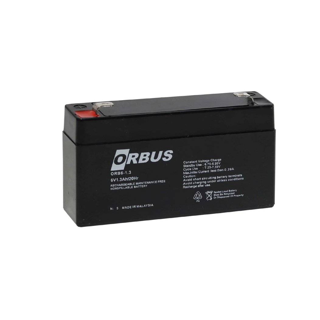 Orbus 6V 1.3 Ah Bakımsız Kuru Akü
