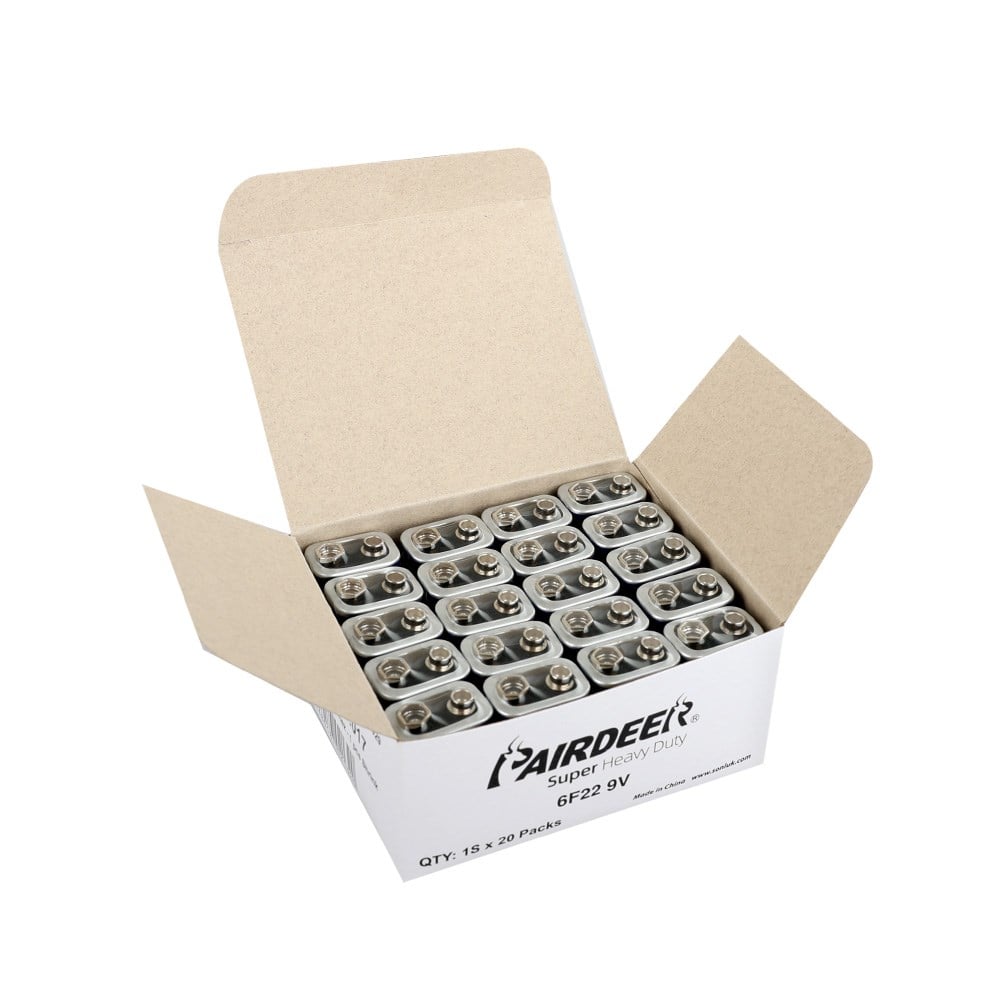 Pairdeer 6F22/9V Manganez Pil - Tekli Shrink
