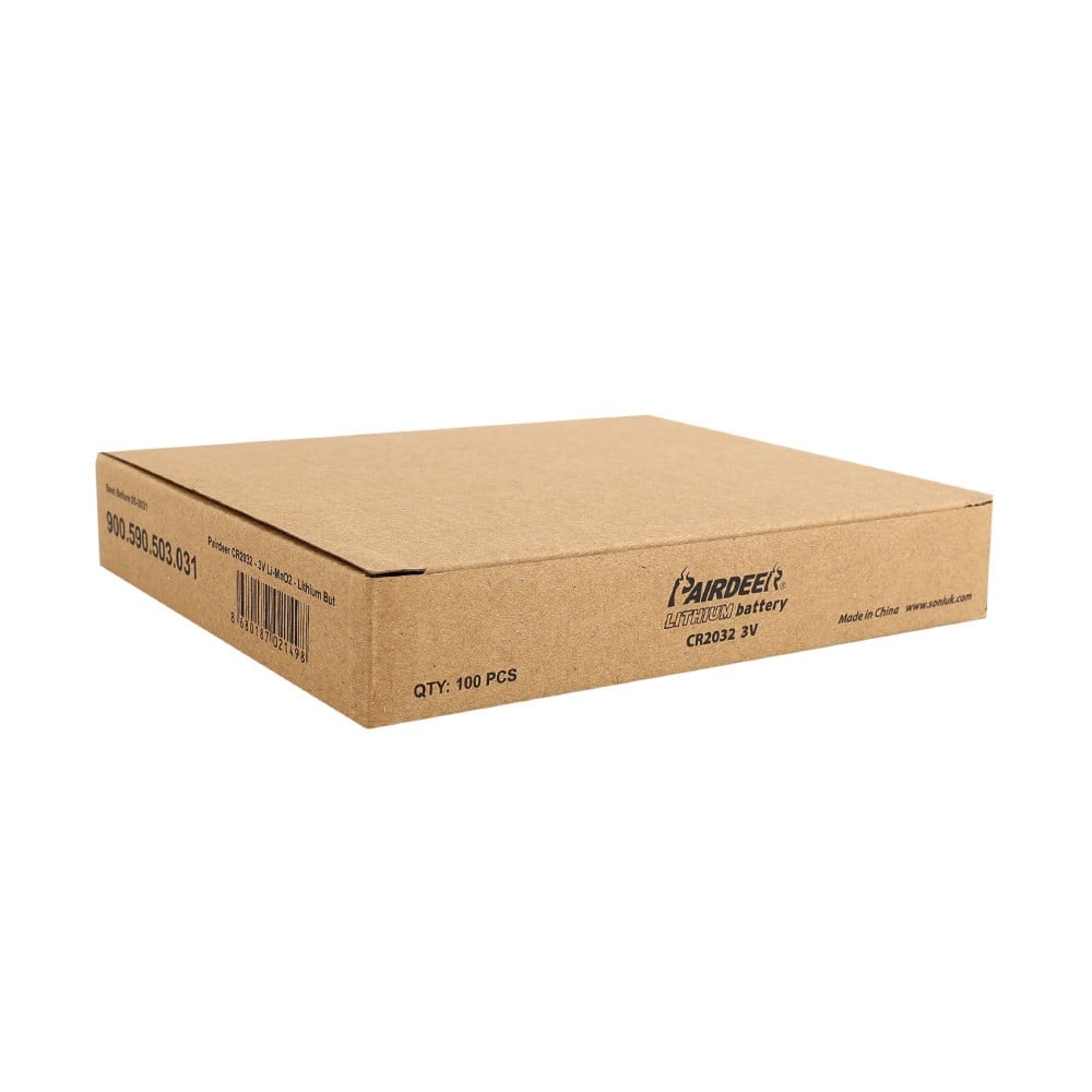 Pairdeer CR2032 - 3V Li-MnO2 - Lithium Buton Pil - Bulk Paket